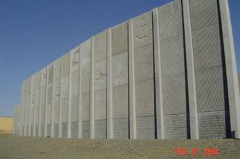 Completed sound wall